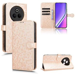 For Realme P3 Pro Honeycomb Dot Texture Leather Phone Case(Gold)