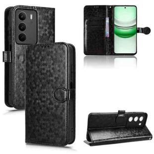 For Realme C71 4G Honeycomb Dot Texture Leather Phone Case(Black)