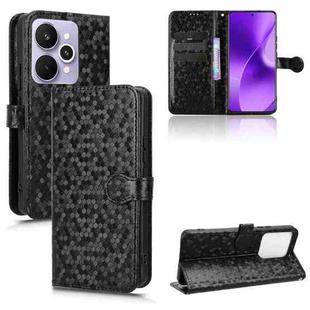 For Realme 15 5G / 15 Pro 5G Honeycomb Dot Texture Leather Phone Case(Black)