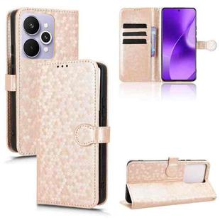For Realme 15 5G / 15 Pro 5G Honeycomb Dot Texture Leather Phone Case(Gold)