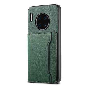 For Huawei Mate 30 Pro Calf Texture Card Bag Design Full Coverage Phone Case(Green)