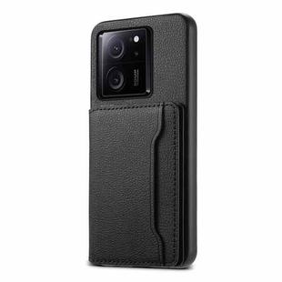 For Xiaomi Redmi K60 Ultra Calf Texture Card Bag Design Full Coverage Phone Case(Black)