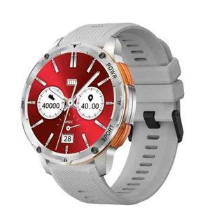 LEMFO AK59 1.43 inch AMLOED Round Screen Silicone Strap Smart Watch(Silver)