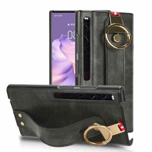 For Huawei Mate X / XS Wristband Leather Back Phone Case(Green)
