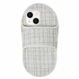 For iPhone 14 Creative Flannel Slipper Design TPU Phone Case(Grey)