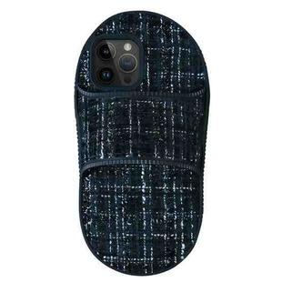 For iPhone 12 Pro Max Creative Flannel Slipper Design TPU Phone Case(Black)