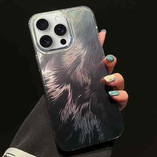 For iPhone 15 Pro Max Foxtail Bronzing Laser Gradient Phone Case(Black)