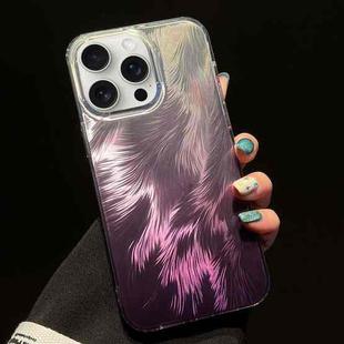 For iPhone 15 Pro Max Foxtail Bronzing Laser Gradient Phone Case(Purple)