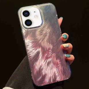 For iPhone 11 Foxtail Bronzing Laser Gradient Phone Case(Pink)