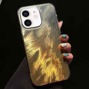 For iPhone 11 Foxtail Bronzing Laser Gradient Phone Case(Yellow)
