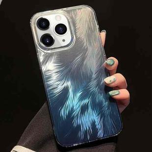 For iPhone 11 Pro Max Foxtail Bronzing Laser Gradient Phone Case(Blue)