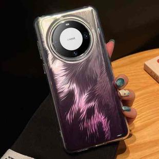 For Huawei Mate 60 Pro Foxtail Bronzing Laser Gradient Phone Case(Purple)