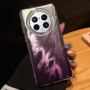 For Huawei Mate 50 Pro Foxtail Bronzing Laser Gradient Phone Case(Purple)