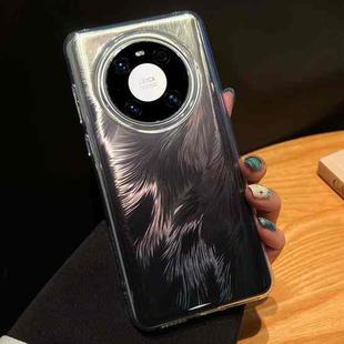 For Huawei Mate 40 Pro Foxtail Bronzing Laser Gradient Phone Case(Black)