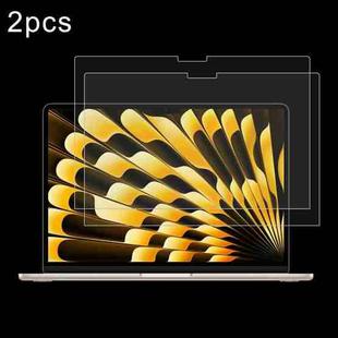 For Macbook Air 13 2024 2pcs 0.26mm 9H Surface Hardness Explosion-proof Tempered Glass Film