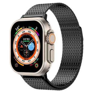 For Apple Watch SE 2023 44mm Milanese Loop Magnetic Clasp Stainless Steel Watch Band(Black)