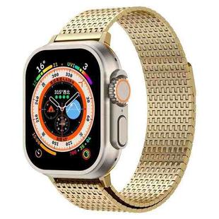 For Apple Watch Series 4 40mm Milanese Loop Magnetic Clasp Stainless Steel Watch Band(Gold)