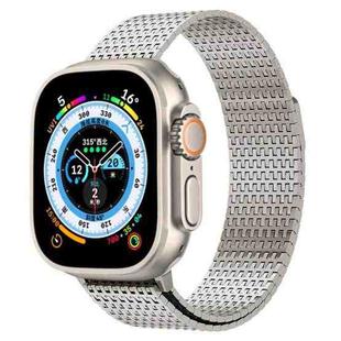 For Apple Watch Series 2 38mm Milanese Loop Magnetic Clasp Stainless Steel Watch Band(Titanium Gold)