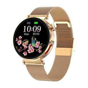 ET490 1.27 inch IP68 Waterproof Steel Strap Smart Watch, Support ECG(Gold)