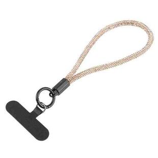 Sparkling Diamond Round Anti-lost Rope Short Lanyard(Gold)