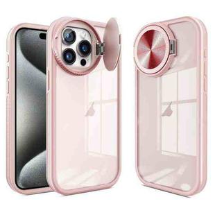 For iPhone 15 Pro Max Round Camshield TPU Hybrid PC Phone Case(Pink)