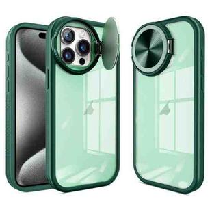 For iPhone 15 Pro Round Camshield TPU Hybrid PC Phone Case(Green)