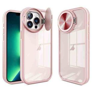 For iPhone 13 Pro Max Round Camshield TPU Hybrid PC Phone Case(Pink)