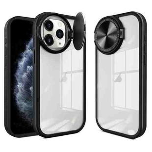 For iPhone 11 Pro Max Round Camshield TPU Hybrid PC Phone Case(Black)