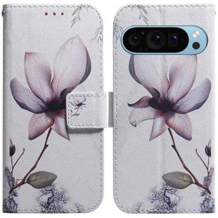 For Google Pixel 9 Coloured Drawing Flip Leather Phone Case(Magnolia)