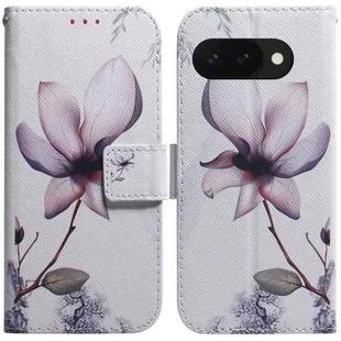 For Google Pixel 9a Coloured Drawing Flip Leather Phone Case(Magnolia)