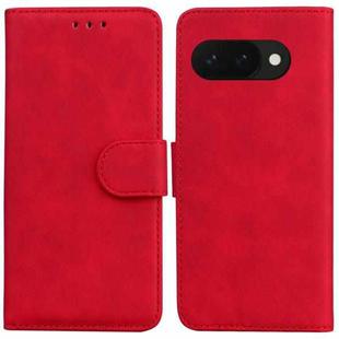 For Google Pixel 9a Skin Feel Pure Color Flip Leather Phone Case(Red)