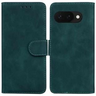 For Google Pixel 9a Skin Feel Pure Color Flip Leather Phone Case(Green)