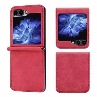 For Samsung Galaxy Z Flip5 5G DF-05 Business Solid Color Magnetic RFID Anti-theft Phone Case(Red)