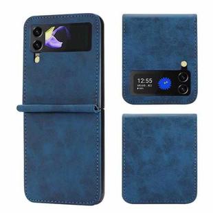 For Samsung Galaxy Z Flip4 5G DF-05 Business Solid Color Magnetic RFID Anti-theft Phone Case(Blue)