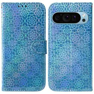 For Google Pixel 9 Colorful Magnetic Buckle Leather Phone Case(Blue)