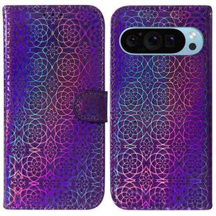 For Google Pixel 9 Colorful Magnetic Buckle Leather Phone Case(Purple)