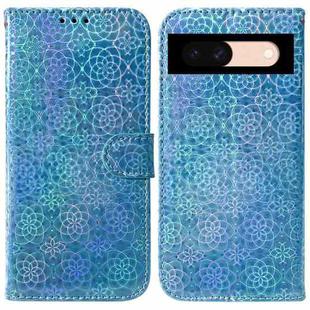 For Google Pixel 8a Colorful Magnetic Buckle Leather Phone Case(Blue)