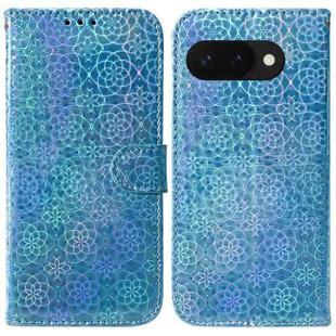 For Google Pixel 9a Colorful Magnetic Buckle Leather Phone Case(Blue)