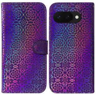 For Google Pixel 9a Colorful Magnetic Buckle Leather Phone Case(Purple)