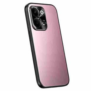 For OPPO Reno9 Pro+ R-JUST RJ-61 Electroplating Frosted TPU + PC Phone Case(Pink)