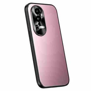 For OPPO Reno10 / Reno10 Pro Global R-JUST RJ-61 Electroplating Frosted TPU + PC Phone Case(Pink)