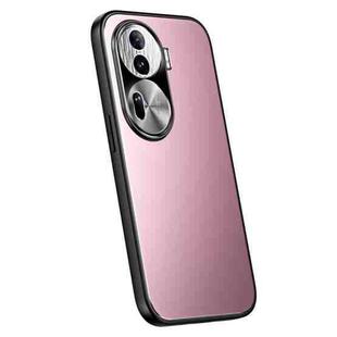 For OPPO Reno11 Global R-JUST RJ-61 Electroplating Frosted TPU + PC Phone Case(Pink)