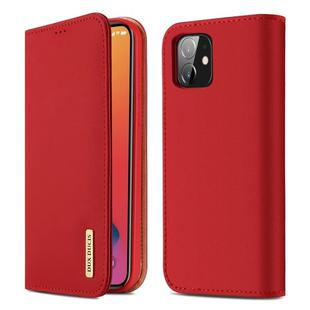 For iPhone 12 / 12 Pro DUX DUCIS WISH Series TPU + PU + Leather Case with Card Slots & Wallet(Red)