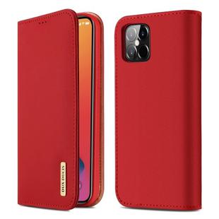 For iPhone 12 Pro Max DUX DUCIS WISH Series TPU + PU + Leather Case with Card Slots & Wallet(Red)