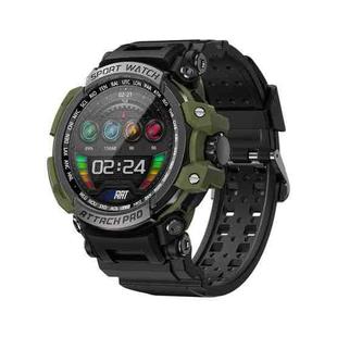 LOKMAT ATTACK 2 Pro 1.39 inch BT5.1 Smart Sport Watch, Support Bluetooth Call / Sleep / Heart Rate / Blood Pressure Health Monitor(Black Green)
