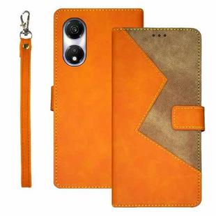 For Honor Play 40 idewei Two-color Splicing Leather Phone Case(Orange)