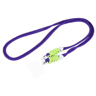 Double Buckle Twist Rope Slim Long Lanyard(Purple)