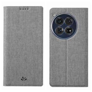 For OnePlus 12 ViLi DMX Series Shockproof TPU + PU Leather Magnetic Attraction Horizontal Flip Case(Grey)