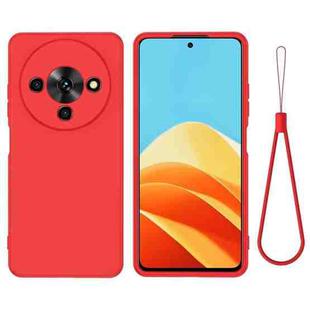 For ZTE Blade A76 5G Solid Color Liquid Silicone Dropproof Full Coverage Phone Case(Red)