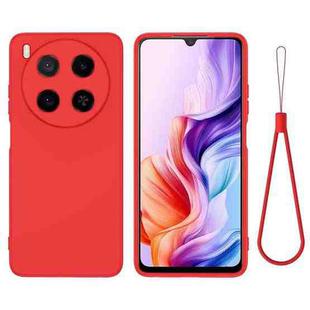For ZTE Blade V70 Max Solid Color Liquid Silicone Dropproof Full Coverage Phone Case(Red)